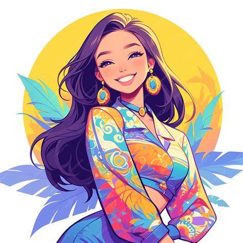 Premium Vector | Filipino Woman in Traditional Kundiman Singers Outfit