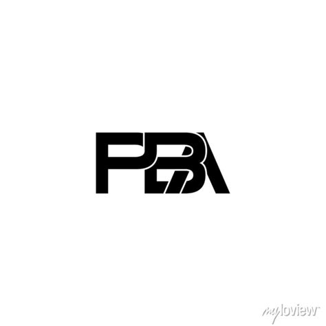 Pba letter original monogram logo design wall mural • murals consulting ...