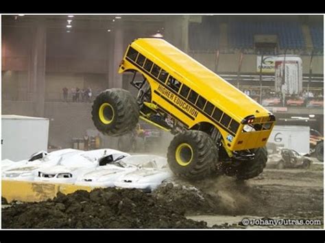 huge school bus monster truck HIGHER EDUCATION MONSTER TRUCK - YouTube