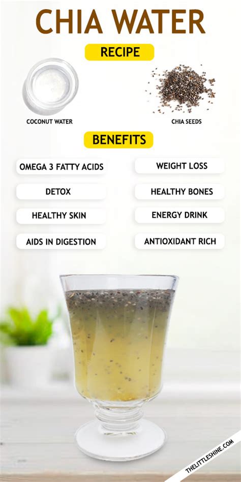 CHIA WATER RECIPE and BENEFITS - The Little Shine