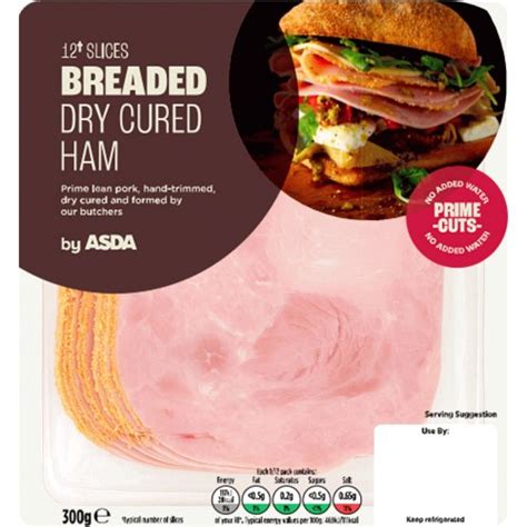 ASDA 12 Slices Breaded Dry Cured Ham (300g) - Compare Prices & Where To Buy - Trolley.co.uk