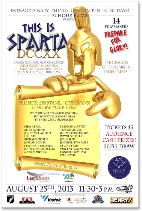 SPARTA Screening Posters - Luckham Creative | ideas, design ...