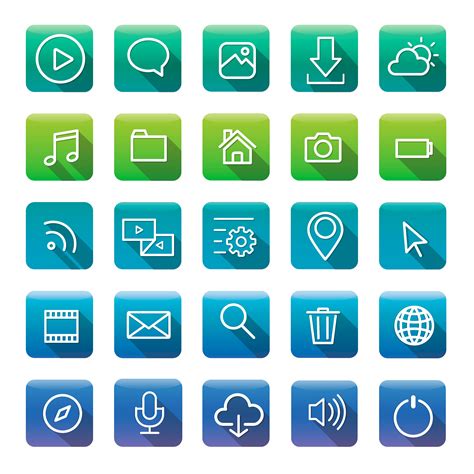 Icons and symbols set - Download Free Vectors, Clipart Graphics ...