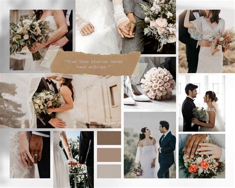 Free printable, customizable wedding photo collage templates | Canva