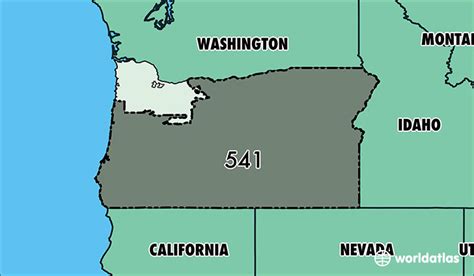 Oregon Area Codes Map