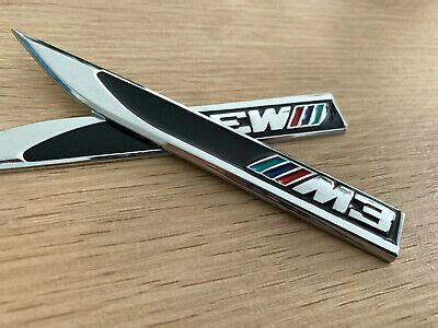 Metal BMW M3 Emblem Black Side Badge Sticker for BMW 3 M M3 | eBay