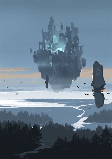 Flying City by sketchboook Fantasy City, Fantasy Castle, Fantasy Places ...