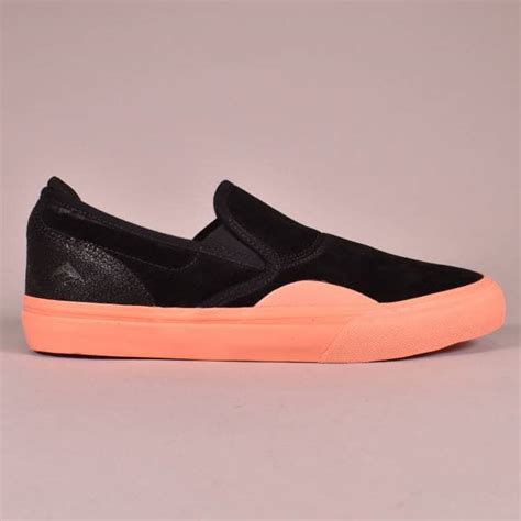 Emerica Wino G6 Slip-On Skate Shoes - Black/Pink/Pink - SKATE SHOES from Native Skate Store UK