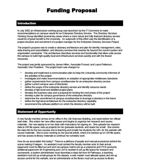 FREE 14+ Sample Funding Proposal Templates in PDF | MS Word | Google Docs | Pages