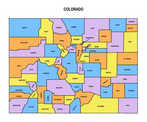 Colorado County Map: Editable & Printable State County Maps