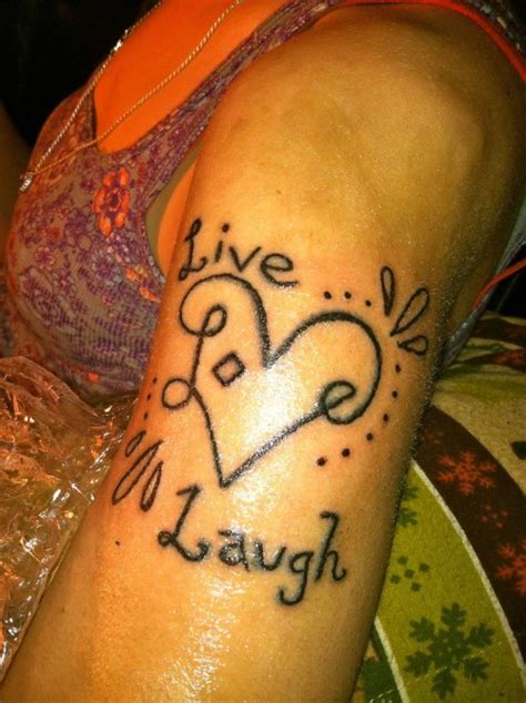 25 Cool Live Laugh Love Tattoos Pictures | WPJournals