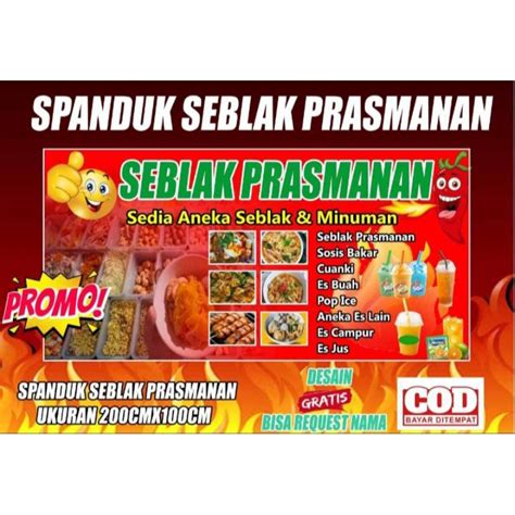 Jual Spanduk Banner Seblak Prasmanan,Warung Seblak,Warung Makanan ...