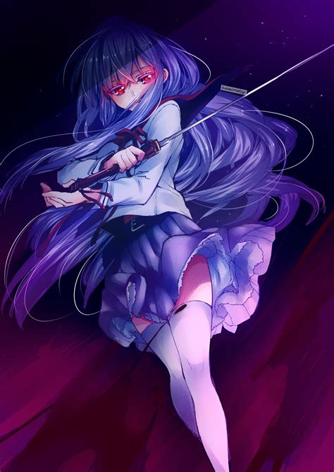 Anime Purple Hair, Long Purple Hair, Girl With Purple Hair, Purple Girls, Anime Hair, Purple ...