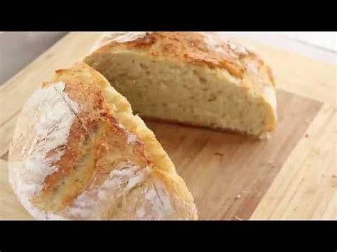 Easy Crusty French Bread Video - This easy no knead dutch oven bread ...