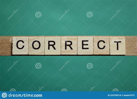 Gray Word Correct from Small Wooden Letters Stock Image - Image of keyword, alphabet: 224799219