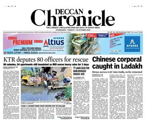 Newspaper Headlines: Chinese Soldier Held In Ladakh And Other Top Stories