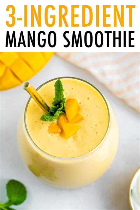 3-Ingredient Mango Smoothie {Super Easy} | Eating Bird Food