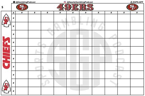 Printable Super Bowl Party Prop Bets Sheet (49ers vs. Chiefs Super Bowl 2024)