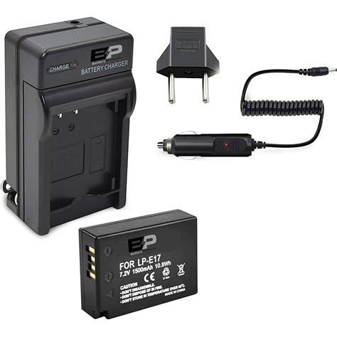 BP LP-E17 Battery and Charger for Canon EOS RP, Rebel SL2, SL3, T6i, T6s, T7i, M3, M5, M6, 200D ...