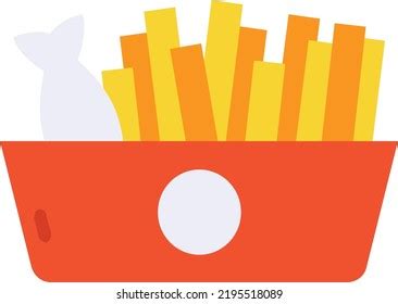 Fish Chips Vector Concept On White Stock Vector (Royalty Free ...