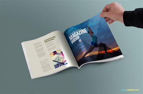 Free PSD Magazine Mockup | ZippyPixels