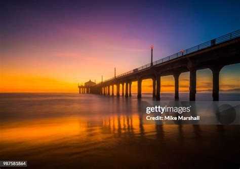 622 Manhattan Beach Sunset Stock Photos, High-Res Pictures, and Images ...