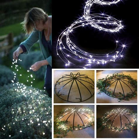 White Solar Powered Twinkle Fairy Lights 10 Strands 200LEDs | Etsy