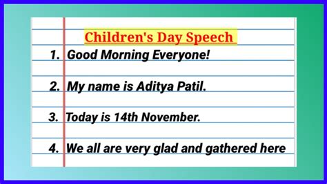 Children's day speech in english 2022, Best speech on children's day in ...