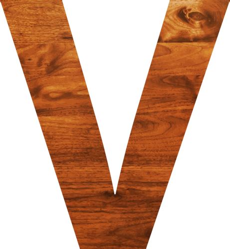 Woode letter V | Public domain vectors