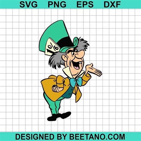 Mad Hatter alice in wonderland SVG, Mad Hatter SVG, Alice in wonderland character SVG in 2022 ...