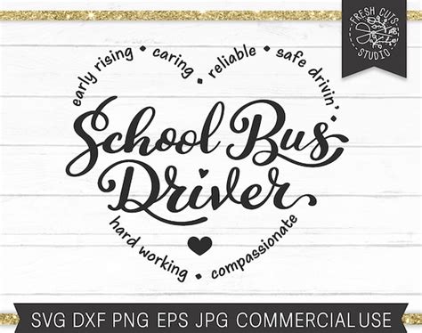 School Bus Driver SVG Cut File for Cricut Silhouette School - Etsy Israel