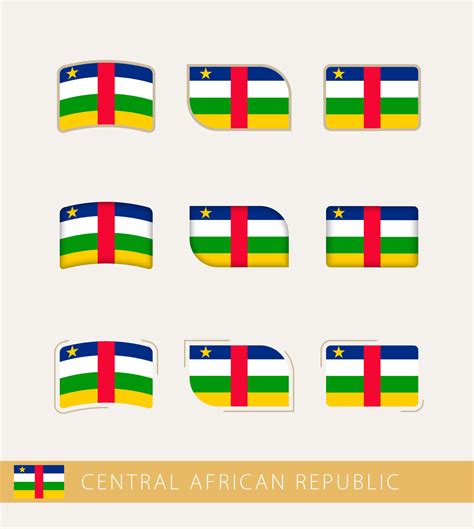 Vector flags of Central African Republic, collection of Central African ...