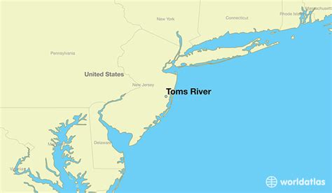 Map Of Toms River New Jersey | Coastal Map World