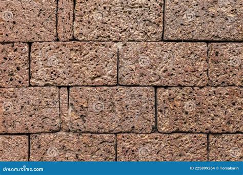 Laterite Stone Wall Outside the Building at the Ancient Site Stock ...