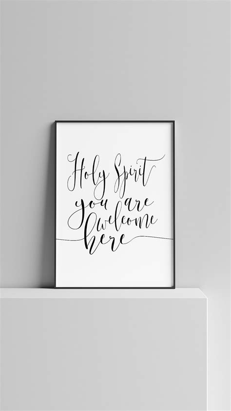 Holy Spirit You Are Welcome Here Print Printable Home Sign | Etsy | Holy spirit, Typography ...