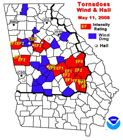 Mother's Day Tornado Outbreak in Georgia - May 11, 2008