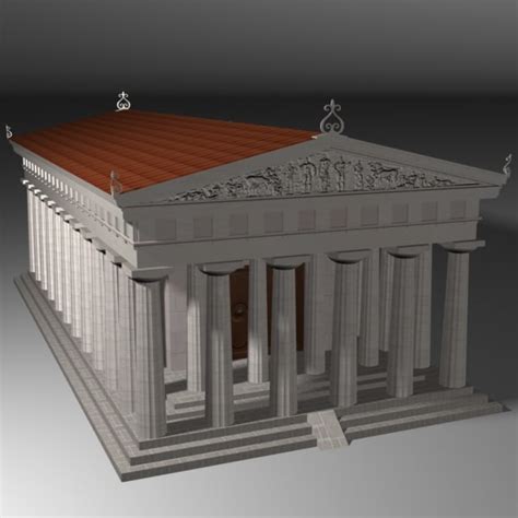 greek doric temple 3d model