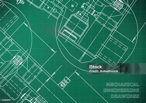 Mechanical Engineering Drawing Blueprints Mechanics Stock Illustration ...