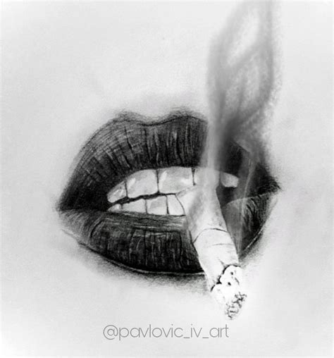 Cigarette | Smoke drawing, Abstract charcoal art, Cigarette drawing