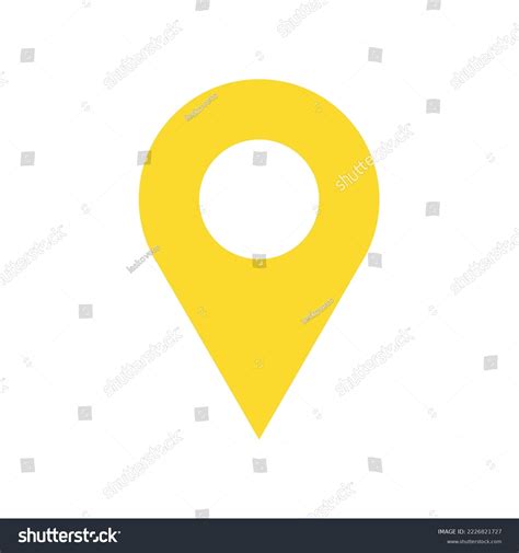 Yellow Location Icon On White Transparent Stock Vector (Royalty Free) 2226821727 | Shutterstock