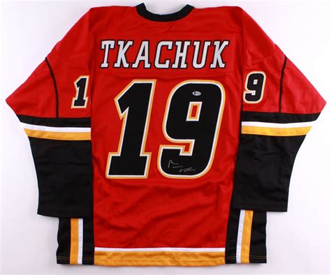 Matthew Tkachuk Signed Calgary Flames Jersey (Beckett COA) | Pristine Auction