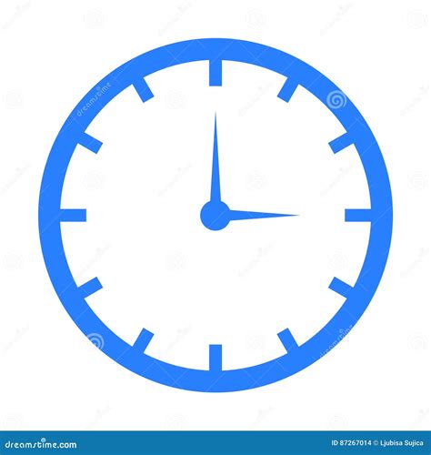 Vector clock blue icon stock vector. Illustration of modern - 87267014