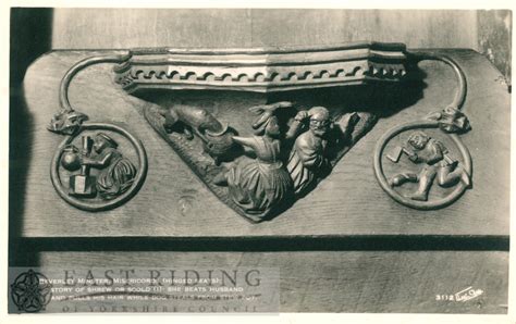 Beverley Minster interior, misericords, Beverley c.1900s | East Riding ...