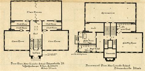 Floor Plan for the New Lincoln School – Madison Historical