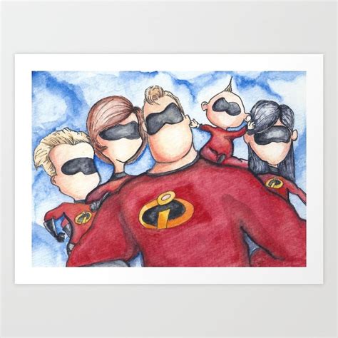 Buy Family Portrait --- The Incredibles Art Print by arob1020. Worldwide shipping available at ...