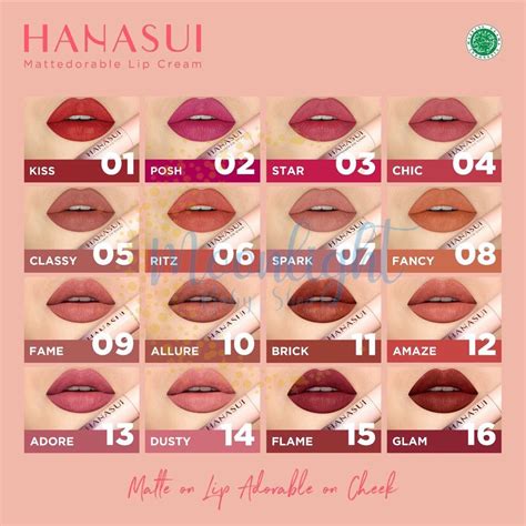 Hanasui Mattedorable Lip Cream | Matte Dorable LipCream Liquid Lipstick Mate Hanasui | Boba ...