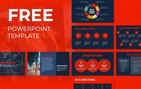 OSLO PROFESSIONAL NAVY AND RED FREE POWERPOINT TEMPLATE | Slides Gallery