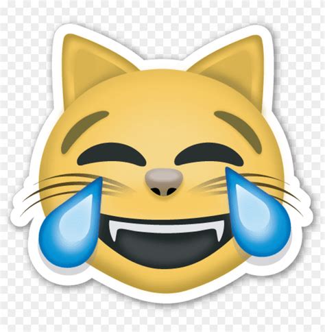 Cat Face With Tears Of Joy Emoji - Cat Laughing Emoji PNG Transparent ...