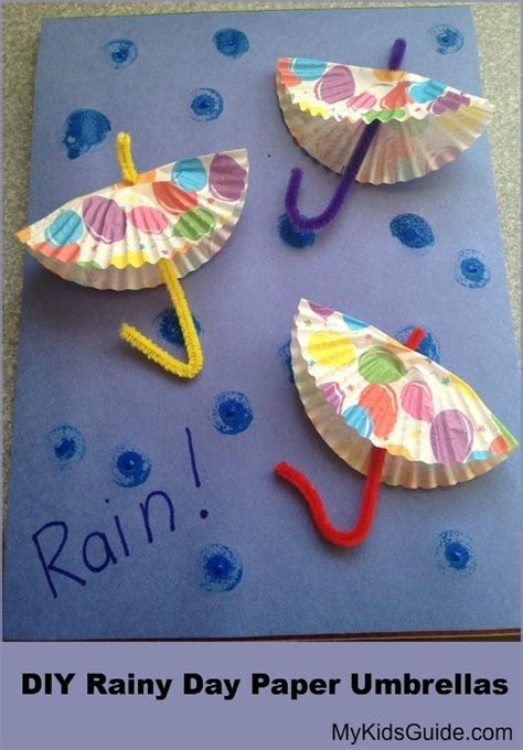 Craft for Kids: DIY Rainy Day Paper Umbrellas - My Kids Guide