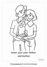 Free Honor Your Father And Mother Coloring Page  sketch template